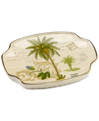 Avanti Colony Palm Tree Textured Ceramic Soap Dish