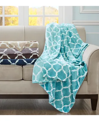 Madison Park Geometric Plush Throw, 60" x 70"