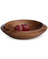Nambe Skye Dinnerware Collection by Robin Levien Wood Centerpiece Bowl