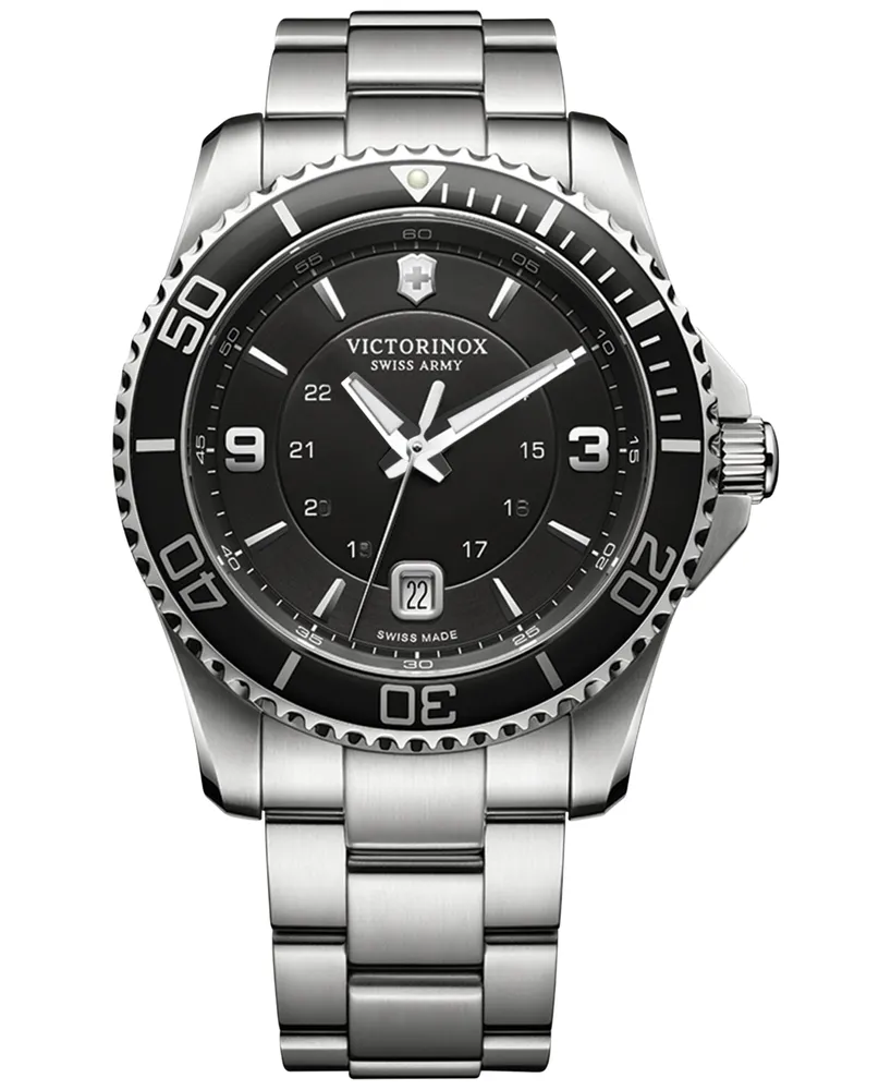 Victorinox Men's Swiss Maverick Stainless Steel Bracelet Watch 43mm 241697