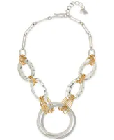 Robert Lee Morris Soho Two-Tone Large Link Statement Necklace