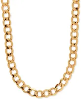 Italian Gold 22" Curb Link Chain Necklace (7mm) in 10k Gold