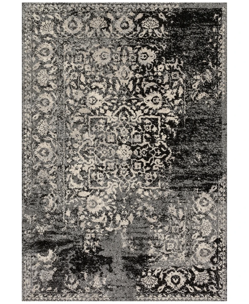 Closeout! Loloi Emory Eb-01 Black/Ivory 2'5" x 7'7" Runner Area Rug