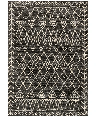 Closeout! Loloi Emory Eb-09 Black/Ivory 2'5" x 7'7" Runner Area Rug