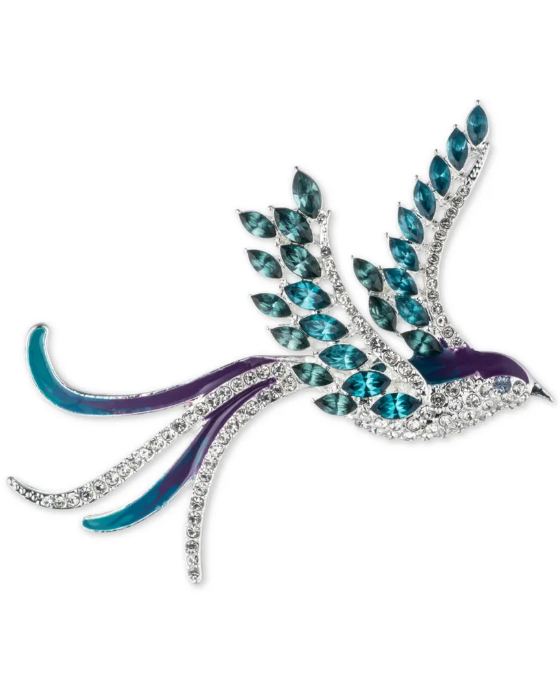 Anne Klein Gold-Tone Crystal Bird Pin, Created for Macy's