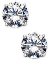 Eliot Danori Silver-Tone Crystal Stud Earrings, Created for Macy's