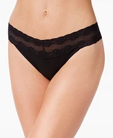 Natori Bliss Perfection Lace-Waist Thong Underwear 750092