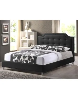 Ashima Modern Bed With Upholstered Headboards Quick Ship