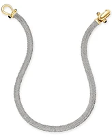 Italian Gold Rounded Mesh Collar Necklace in 14k Gold over Sterling Silver - Two