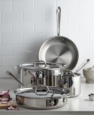 All-Clad D3 Stainless Steel Cookware Set, Created for Macy's, 7 Piece