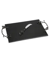 Michael Aram Black Orchid Cheese Board with Knife