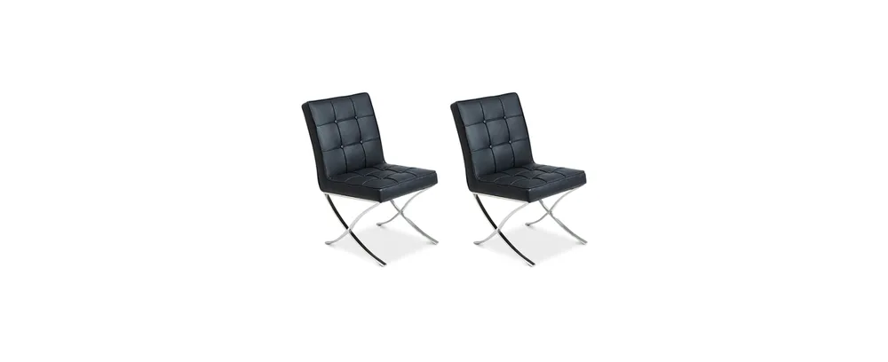 Kalem Set of 2 Leather Side Chairs