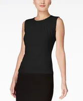 Calvin Klein Petite Sleeveless Pleated Top