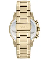 Fossil Men's Chronograph Dean Gold-Tone Stainless Steel Bracelet Watch 45mm