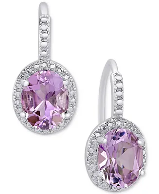 Amethyst (2-2/5 ct. t.w.) and Diamond Accent Drop Earrings Sterling Silver