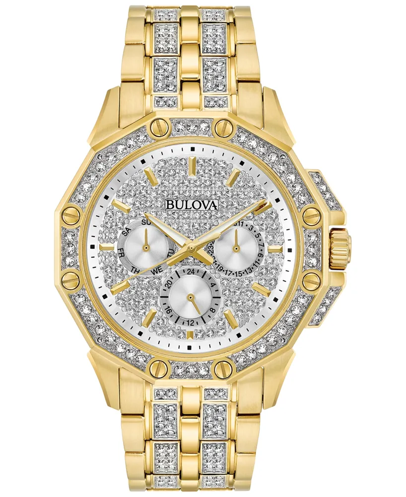 Bulova Men's Crystal Accented Gold