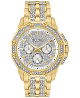 Bulova Men's Crystal Accented Gold