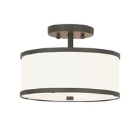 Livex Park Ridge Metal 11'' Semi Flush Mount