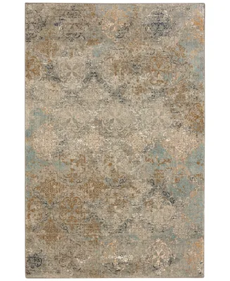 Karastan Touchstone Moy Willow Gray 2'4" x 7'10" Runner Rug