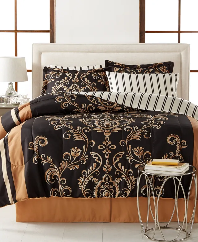 Fairfield Square Collection Paris Gold Reversible 8 Pc. Comforter Sets,  Created for Macy's - Macy's