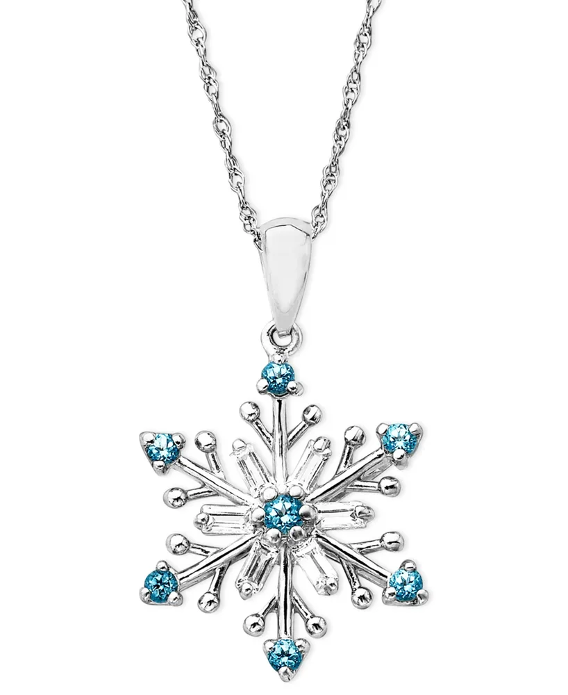 Kiva Store | Swirl Pattern Blue Topaz Pendant Necklace Crafted in Bali -  Glittering Snowflake