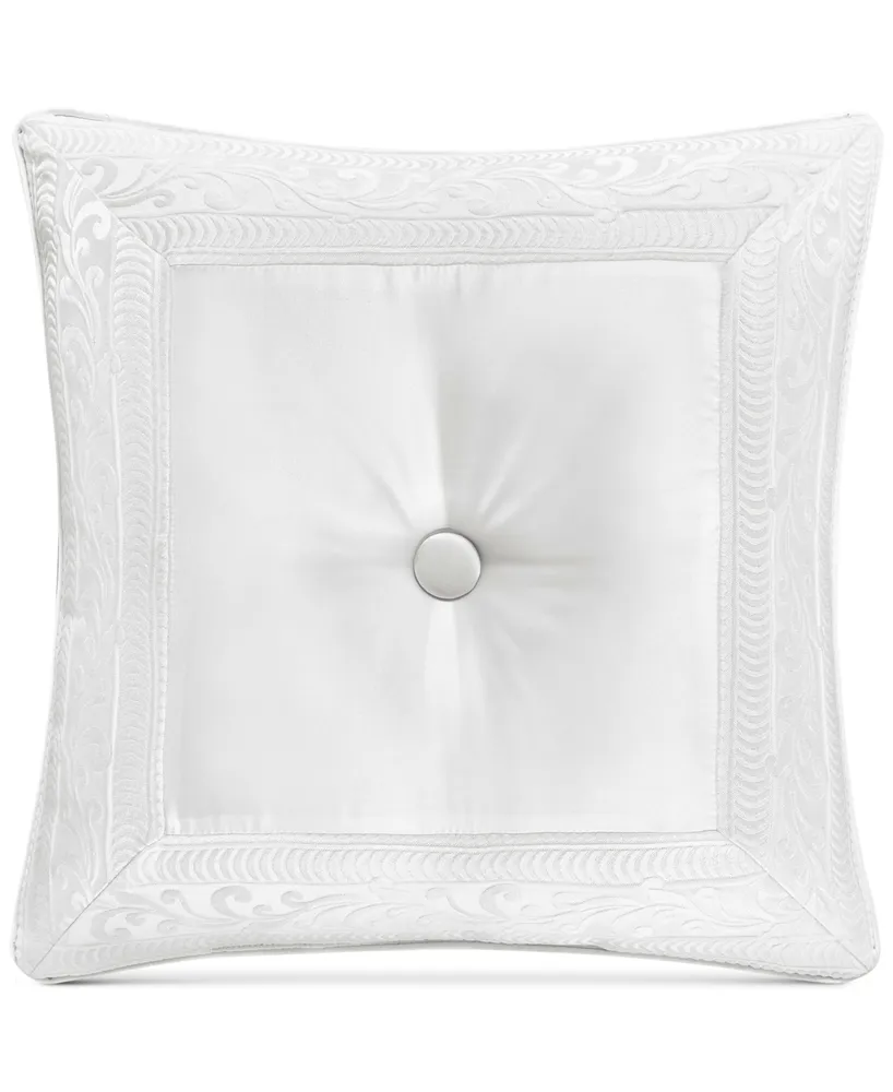 J Queen New York Bianco Tufted Decorative Pillow, 20" x 20"