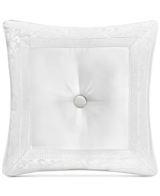 J Queen New York Bianco Tufted Decorative Pillow, 20" x 20"