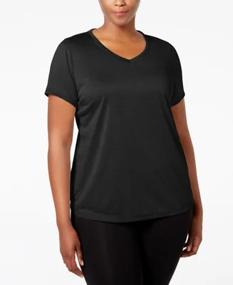 Id Ideology Plus Size Essentials Rapidry Heathered Performance T-Shirt, Created for Macy's