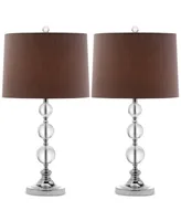 Safavieh Set of 2 Keeva Crystal Ball Table Lamps