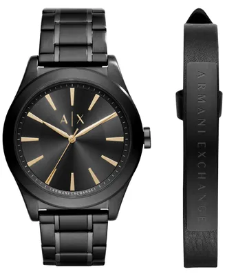 A|X Armani Exchange Men's Stainless Steel Bracelet Watch 44mm AX7102 Gift Set