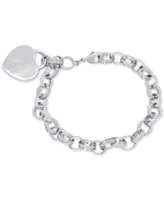 Diamond Accent Heart Tag Bracelet Collection