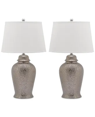 Safavieh Set of 2 Metallica Ginger Jar Ceramic Table Lamps