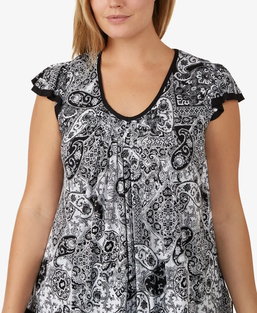 Ellen Tracy Plus Yours to Love Short Sleeve Top