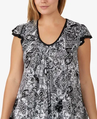 Ellen Tracy Plus Yours to Love Short Sleeve Top