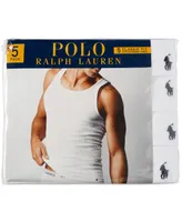 Polo Ralph Lauren Men's Cotton Undershirt Tank Top 5-Pack