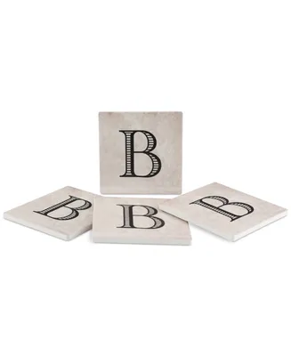 Thirstystone Vintage Monogram 4-Pc. Coaster Set