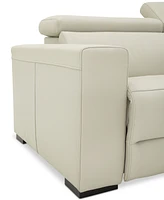 Nevio 115" 3-pc Leather Sectional Sofa with Chaise, 2 Power Recliners and Articulating Headrests, Created for Macy's