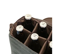 Legacy by Picnic Time Khaki Green & Brown Beer Caddy Cooler Tote with Opener