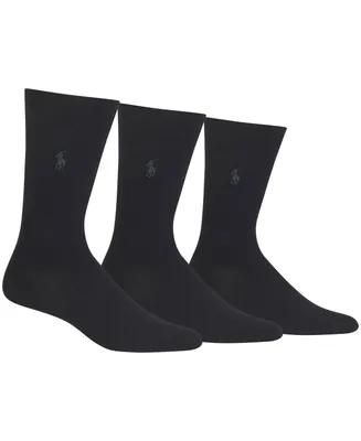 Polo Ralph Lauren Assorted Flat-Knit Crew Socks (3-Pack