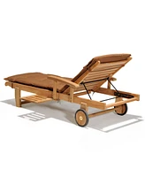 Bristol Teak Outdoor Chaise Lounge