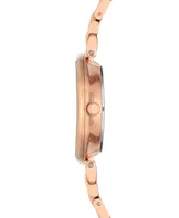 Anne Klein Women's Rose Gold-Tone Bracelet Watch 30mm