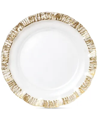 Vietri Rufolo Glass Gold Collection Service Plate/Charger