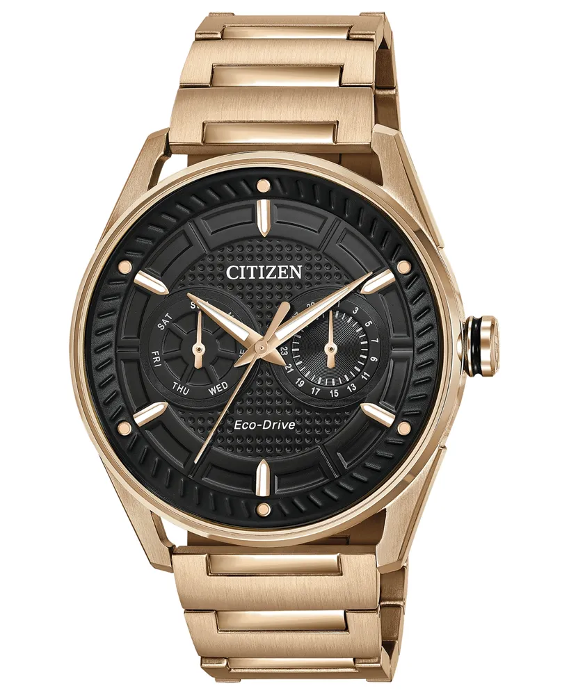 Citizen Drive from Citizen Eco-Drive Men's Rose Gold-Tone Stainless Steel Bracelet Watch 42mm