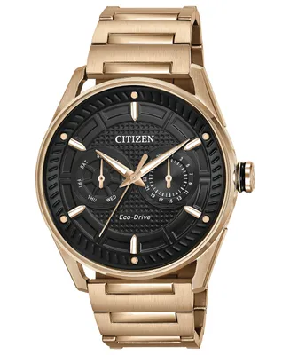 Citizen Drive from Citizen Eco-Drive Men's Rose Gold-Tone Stainless Steel Bracelet Watch 42mm