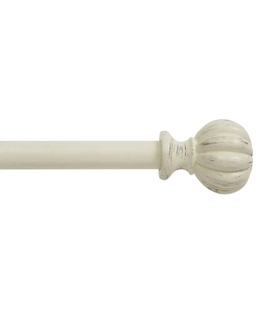 Kenney Rachel 5/8" Window Curtain Rod, 28"-48", Antique White