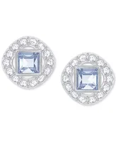 Swarovski Square Crystal Halo Stud Earrings