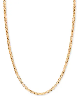 24" Round Box Link Chain Necklace (1-1/2mm) in 14k Gold