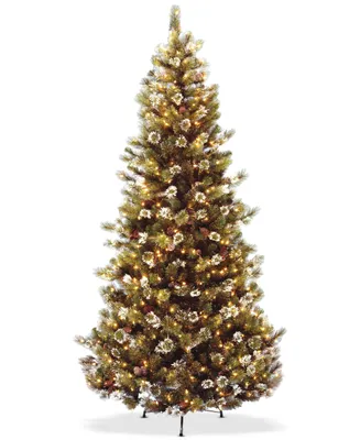 National Tree Company 7.5' Glittery Pine Slim Tree With 500 Clear Lights