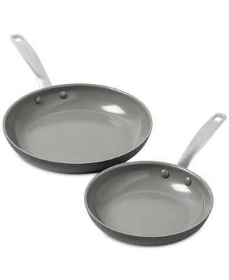 GreenPan Chatham 8" & 10" Ceramic Non-Stick Open Fry Pan Set