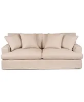 Brenalee 93" Performance Fabric Slipcover Sofa with Four Pillows